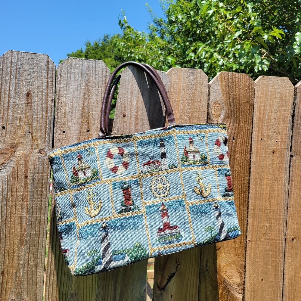 Nautical print bag